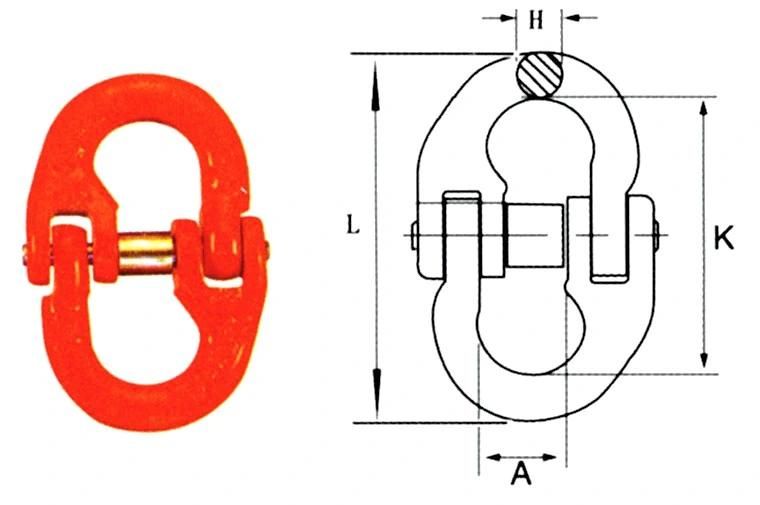 G80 Plastic Spraying Connecting Link for Hoisting Equipment