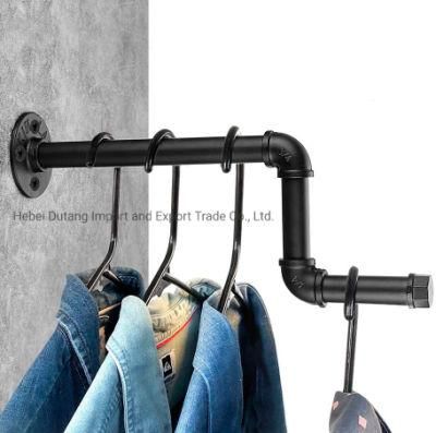 Malleable Iron Threaded Pipe Fittings Steel Pipe Floating Cloth Rack Shelf