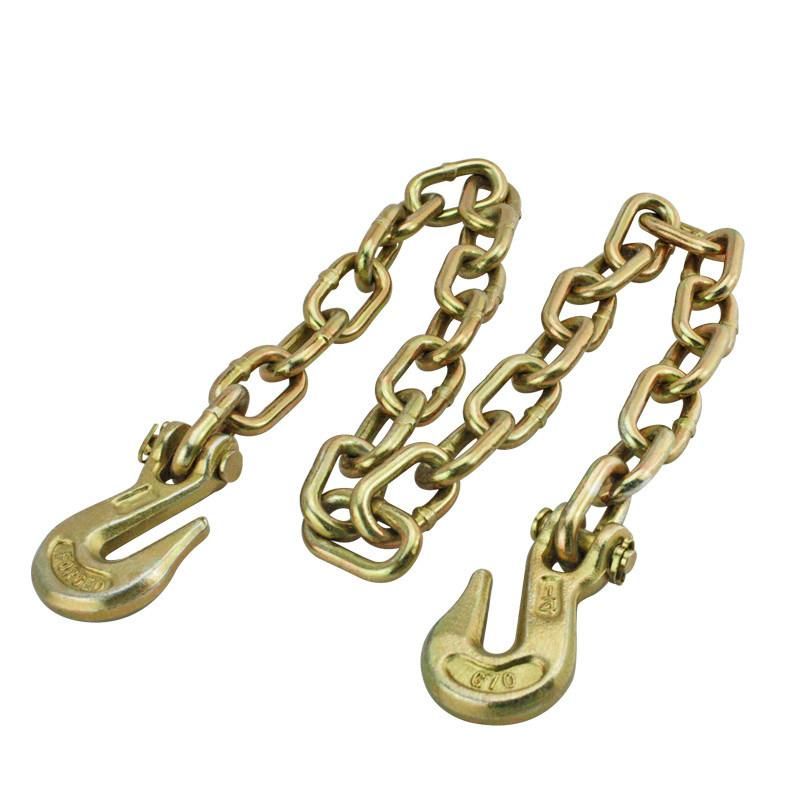 G70 5/16" Tow Binder Chain with 2" D-Ring 10000 Lbs and Grab Hook