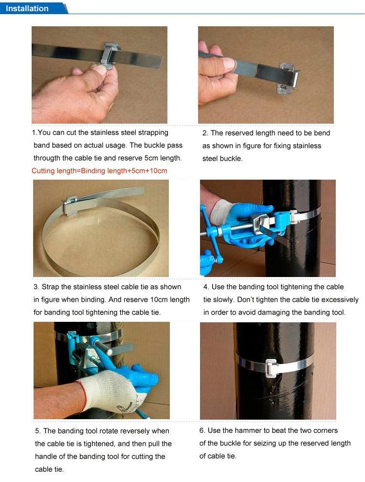 American German Type Stainless Steel Wing Nut Hose Clamp