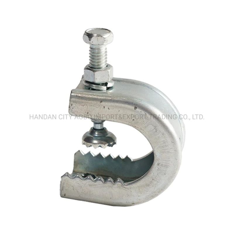 Easy Installation Flange Spring Steel Beam Clamp with Bridle Rings