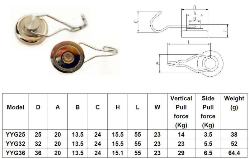 Colorful Neodymium 50lbs Swivel Magnet Hook for Sale