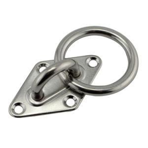 Marine Hardware Stainless Steel 304/316 Oval Eye Plate with Ring