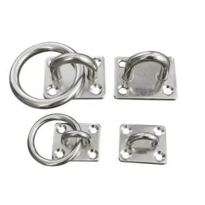 Square Eye Plate with Round Ring Round Eye Plate Marine Door Hardware