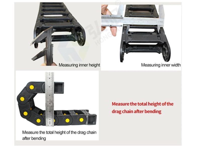 Hycnc Drag Chain Cable Chain Cable Carrier Plastic Nylon Materials for CNC Router Machine Using Wire Carrier Semi Sealing Drag