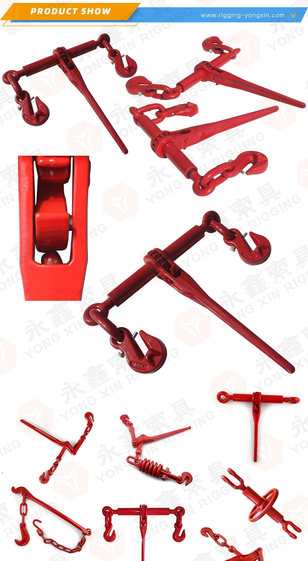 European Type Forged Ratchet Load Binder with Wings & Pin Hook Safety Lock in Barrel