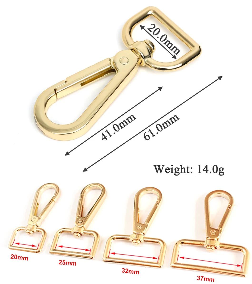 Nickle Plated Metal Lobster Claw Swivel Snap Clasp Hook for Key Ring and Craft Findings