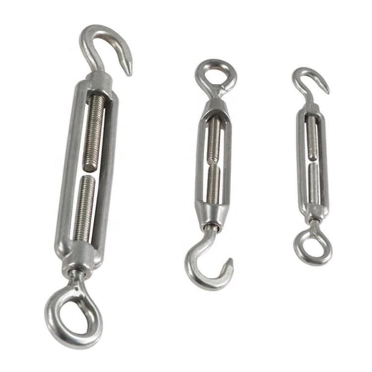 Stainless Steel 304 and 316 DIN1480 Hook Eye Turnbuckle with Size M4 to M20