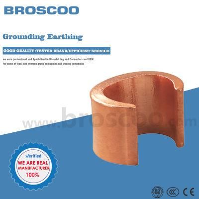 Electric Cable Earthing Copper C Type Connection Clamp with Tin Plated