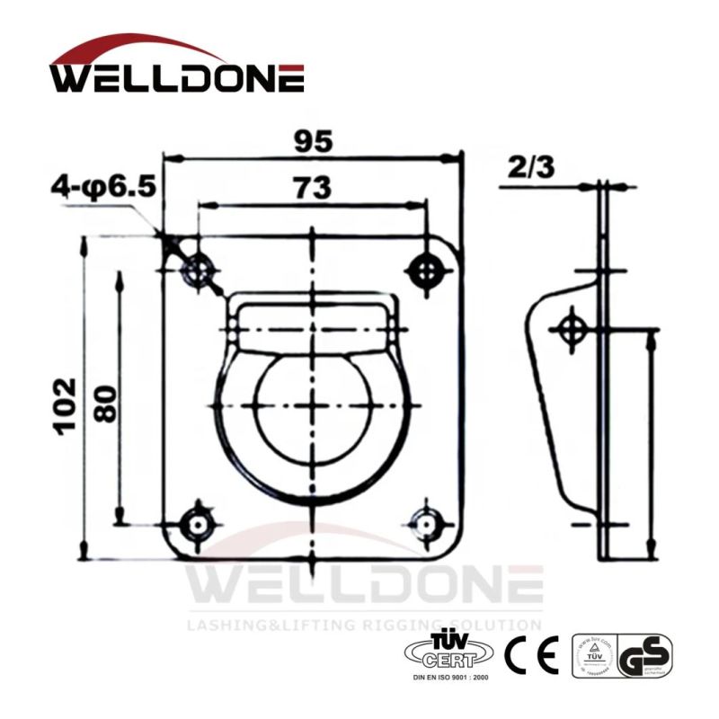 Trailer Lashing Forged Metal Tie Down Point Anchor with Truck D Ring