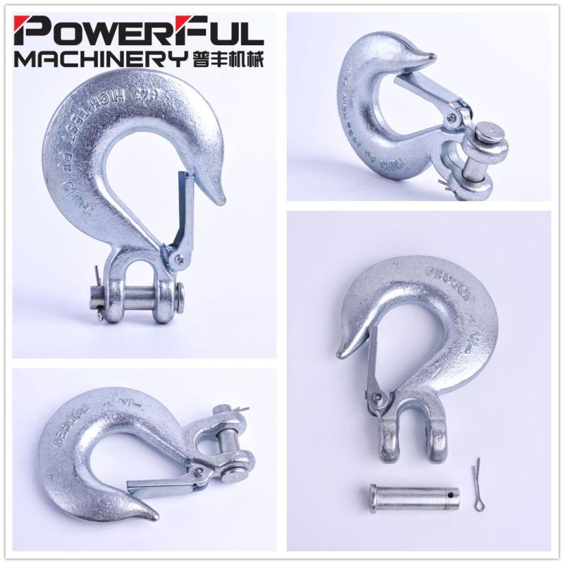 Drop Forged Us Type Alloy Steel Lifting Safety Clevis Slip Hook H331/A331 with Latch