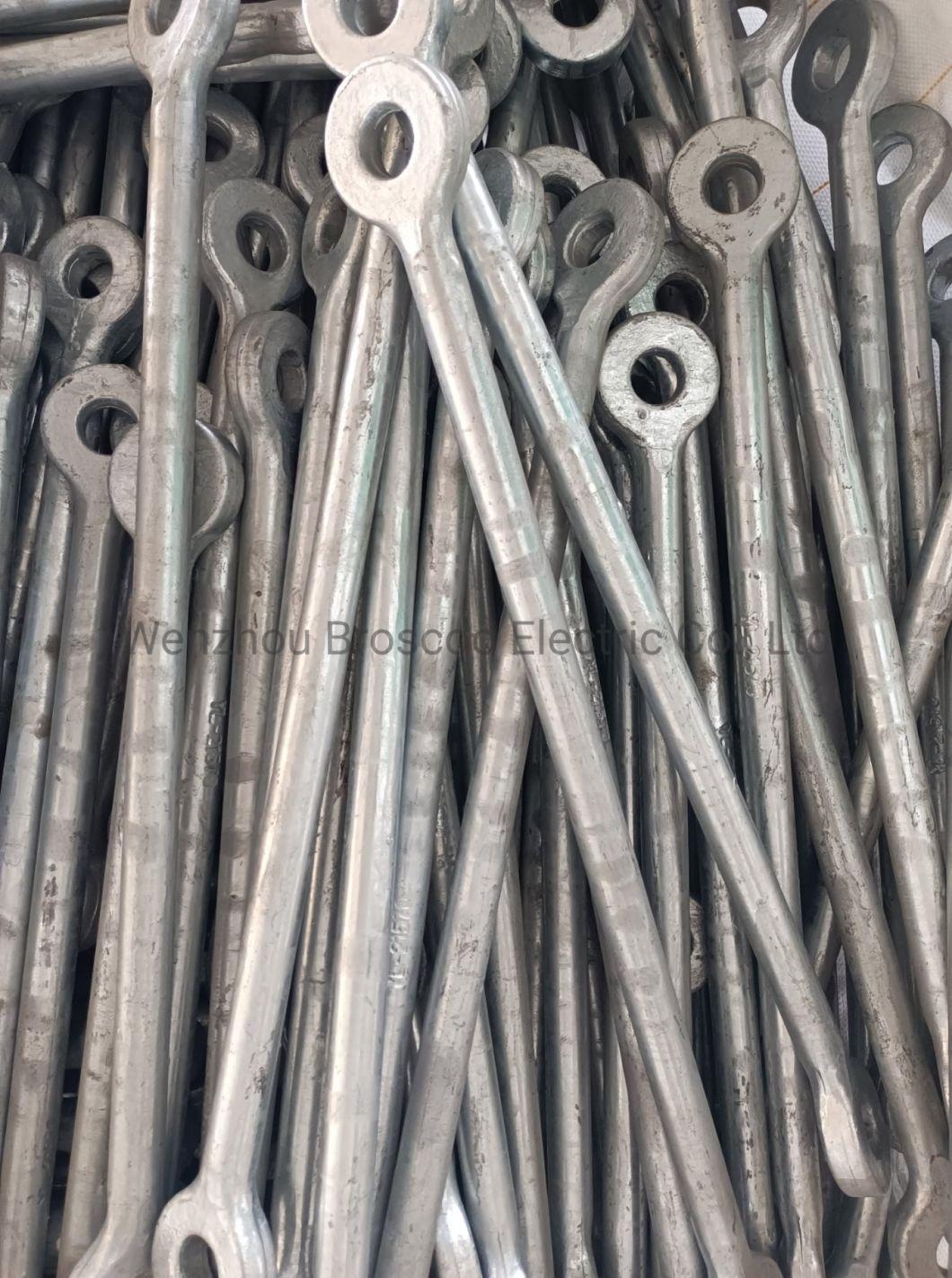 Hot DIP Galvanized Power Fitting Bow and Thimble Carbon Steel Stay Rod