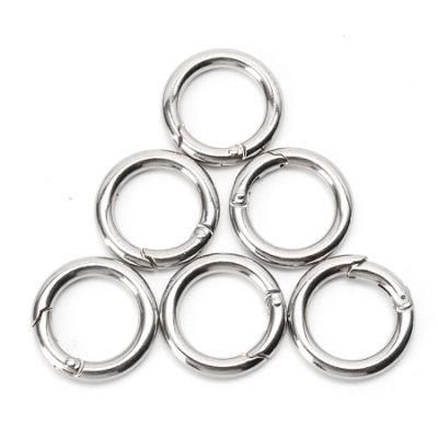 Round Shaped Aluminum Carabiner Buckle Pack Spring Snap Keychain Clip