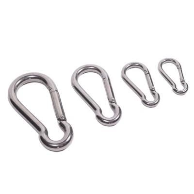 Stainless Steel Spring Snap Hook Carabiner Link Buckle Pack Grade Heavy Duty Quick Link for Camping Fishing Hiking Traveling