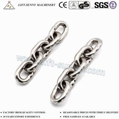 304 316 Stainless Steel Link Chains DIN766 Short Link Chain
