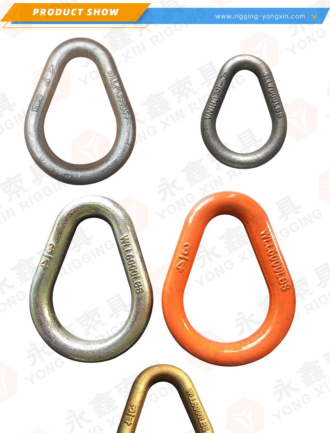 Rigging Hardware Forged Alloy Steel Pear Shaped Weldless Alloy Master Link