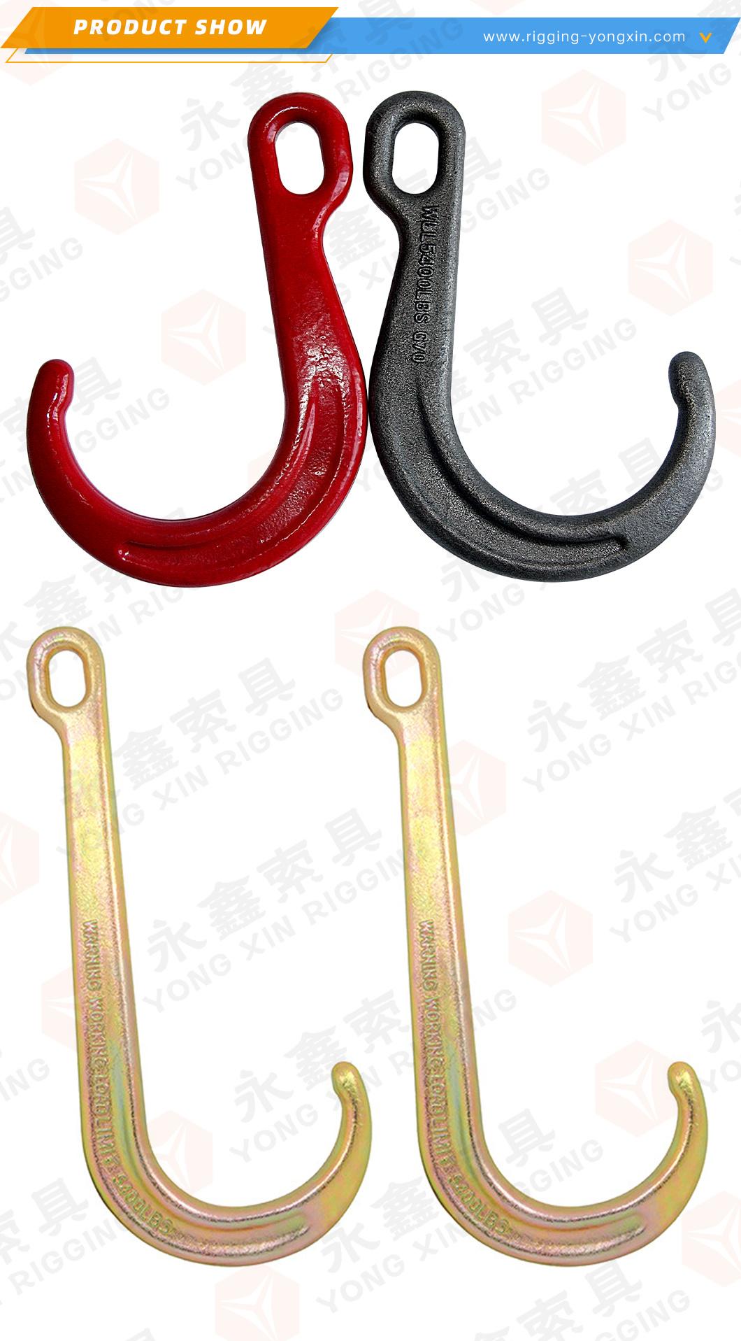 Wholesale Zinc Plating Yellow 45#Mn Towing Chain Cluster Hook