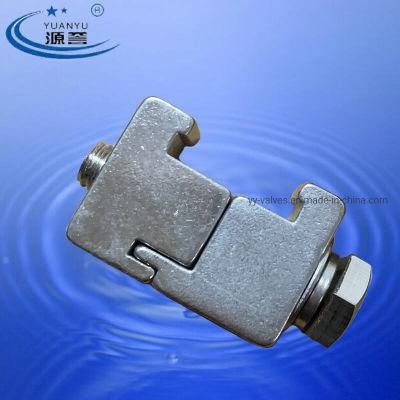 Electric Polish Stainless Steel 304 ISO100 M8 Vacuum Fittings Double Wall Clamp
