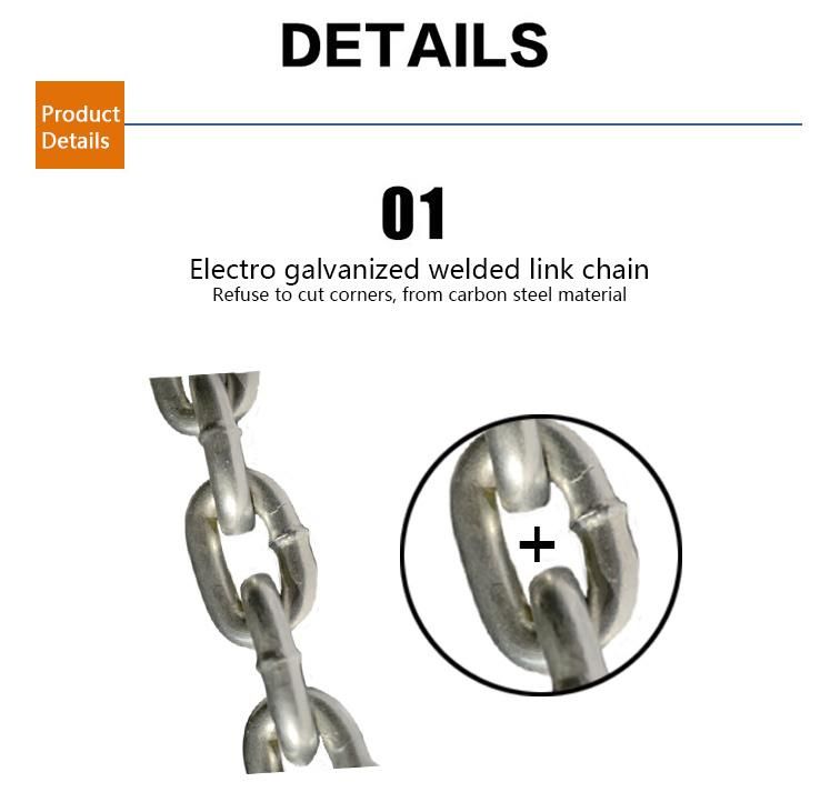 Colourful Galvanized Carbon Steel Long Link Chain