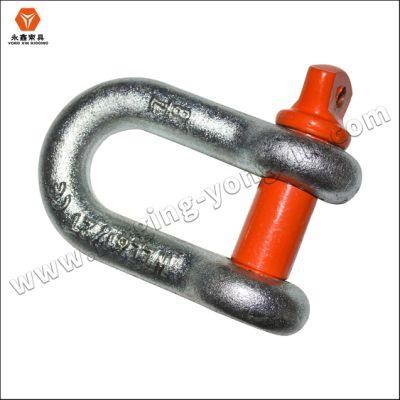 Marine Hardware Electric Galvanized Us Type Carbon Steel Drop Forged Screw Pin D Shackle