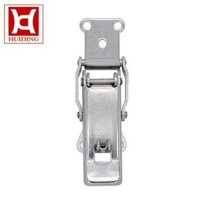 Heavy Duty Self Locking Stainless Steel Black Hasp