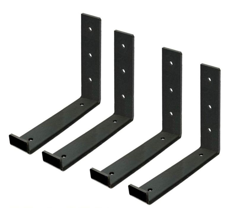 Heavy Duty Industrial Metal Wall Floating Lip Shelf L Bracket