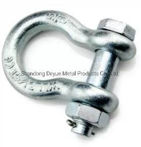 6.5 Ton Size G209 Us Type Alloy Steel Drop Forged Galvanized Screw Pin Lifting Anchor Bow Shackle