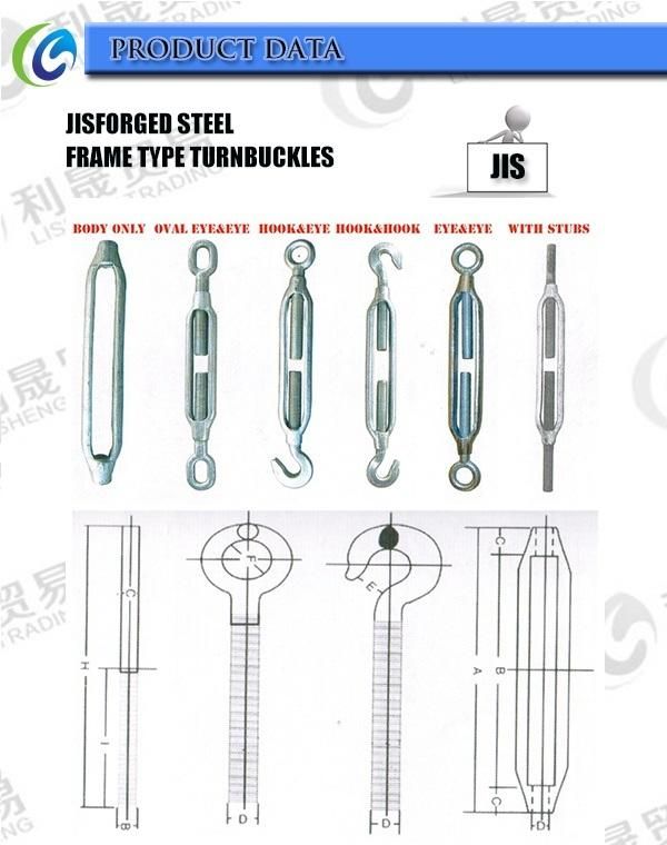 Ele-Galvanized JIS Type Turnbuckle 3/8 (10*150mm)