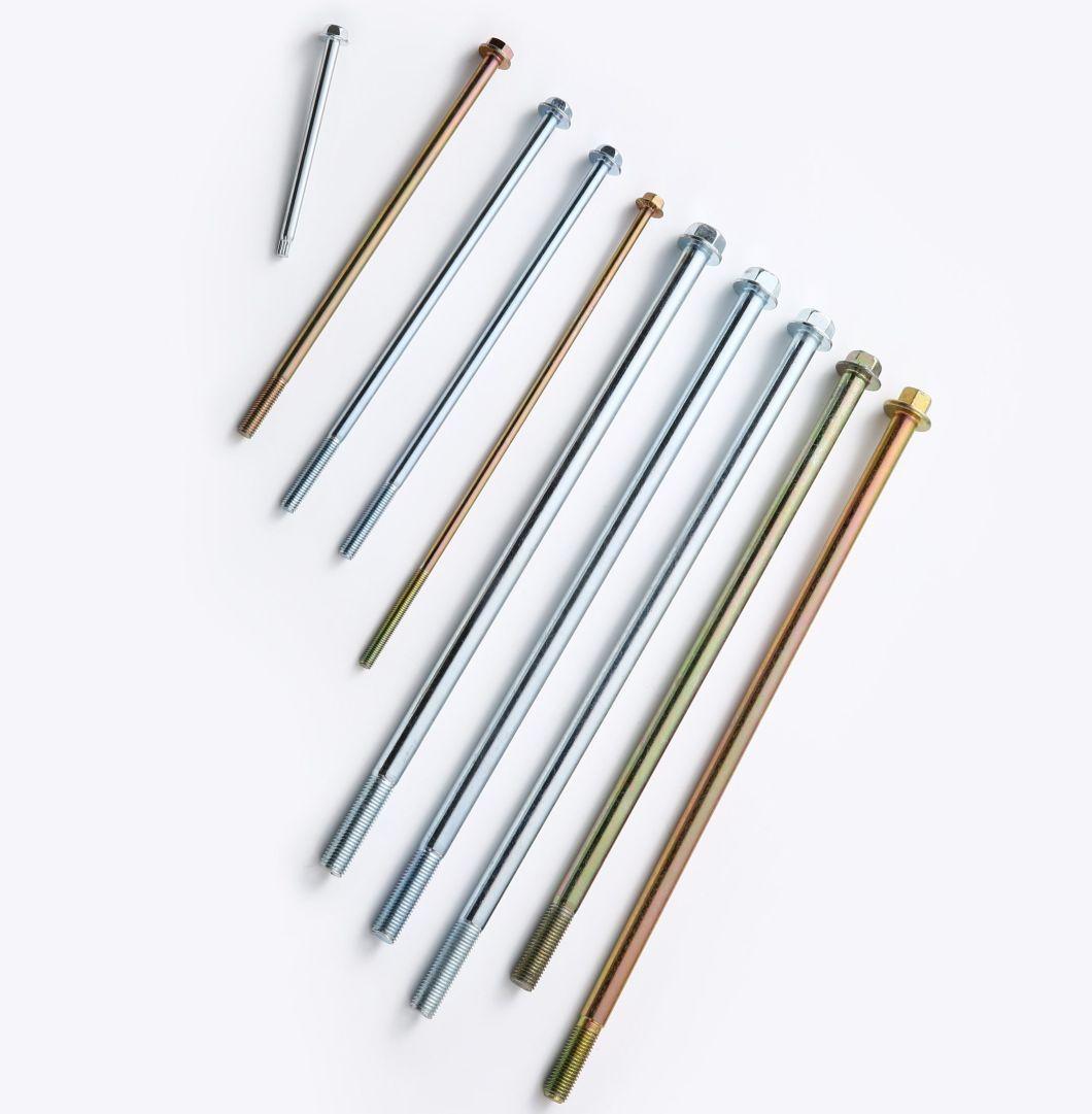 Customized Good Quality Slotted Screws with Cross Recessed, Hexagon Flange Bolts, Zinc Plating Bolts, M6 M8 M9 M12 Hexagon Bolts and Stainless Steel Bolt