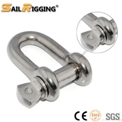 Marine Rigging Hardware Heavy Duty Forged 316/304 European Stainless Steel Lifting Chain D Shackle