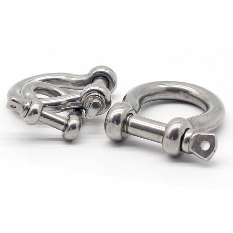 304 Stainless Steel D Ring Shackles 8-72 mm Screw Pin Anchor Shackle