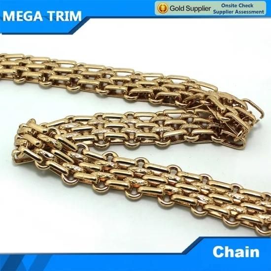 Gold Matel Handbag Chain with Figure