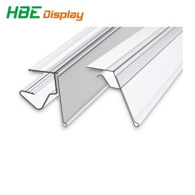 Transparent Plastic PVC Supermarket Shelf Price Tag for Shelves