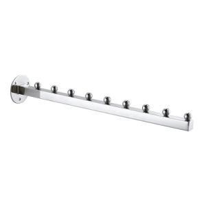 Factory Wholesale Metal Chrome Wall Mounted Display Hook with 9 Beads