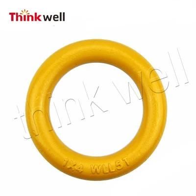 Forging Yellow Painted Alloy Steel Sling Round Weldless Ring
