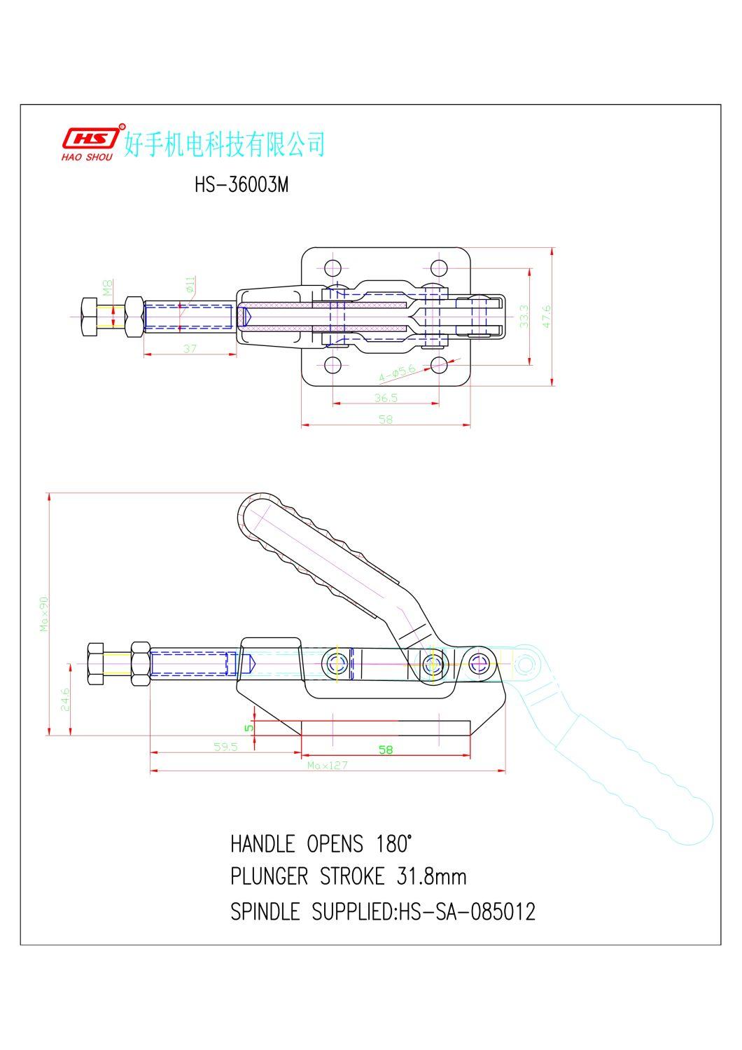 HS-36003m as 603-M Quick Release Fixture Custom Adjustable Push Pull Toggle Clamps for Woodworking