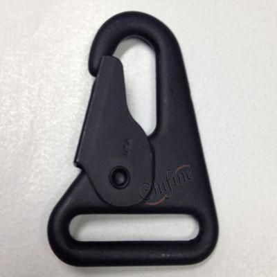 Black Coated Trigger Snap Carabiner Hook