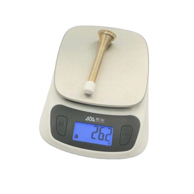 Door Stopper 3-Inch Trumpet Spring Flexible Protect Walls Polished Brass
