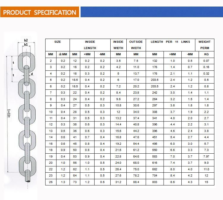 Stainless Steel DIN766 Type Link Chain