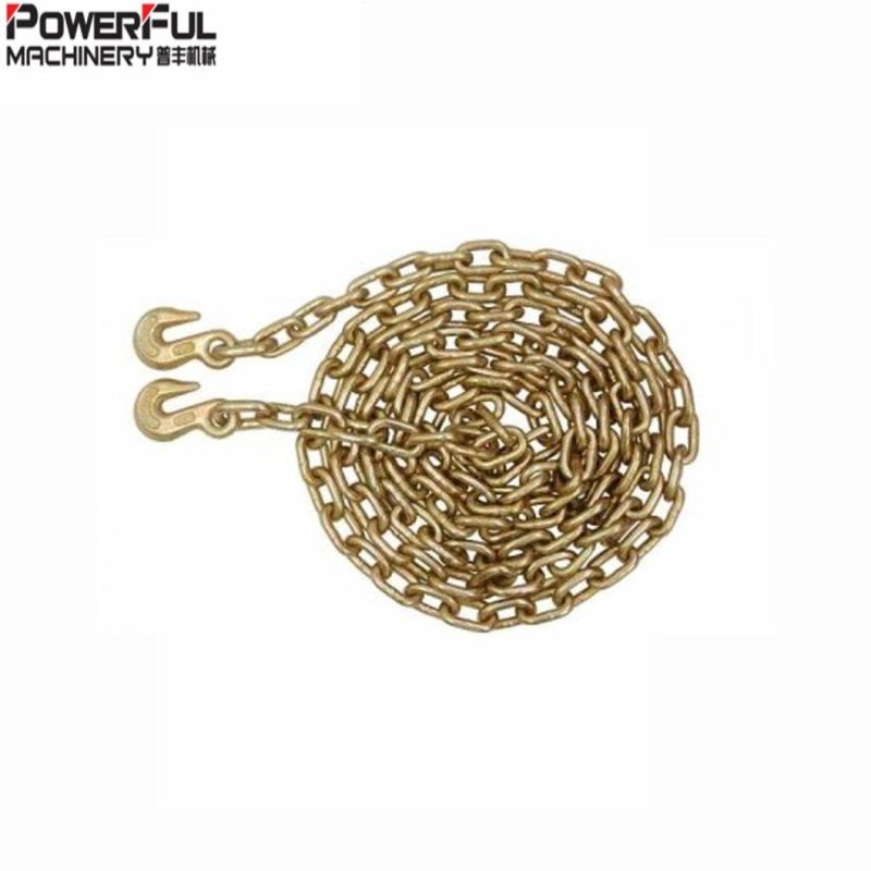 Yellow Zinc Grade 70 Chain with Clevis Grab Hook G70 Binder Chain