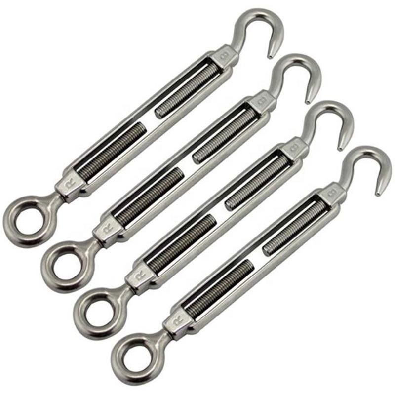 Stainless Steel 304 and 316 DIN1480 Hook Eye Turnbuckle