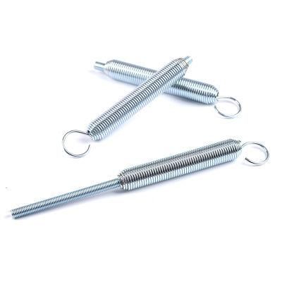 Hongsheng Spring Manufacturers Silver Zinc Long Large Adjustable Coil Tension Spring with Hook