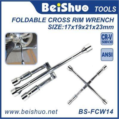 Foldable Cross Rim Socket Wrench for Hand Tools