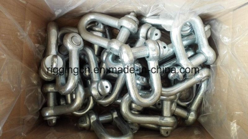 Galvanized Bow Shackle and D Shackle for Lifting Ring