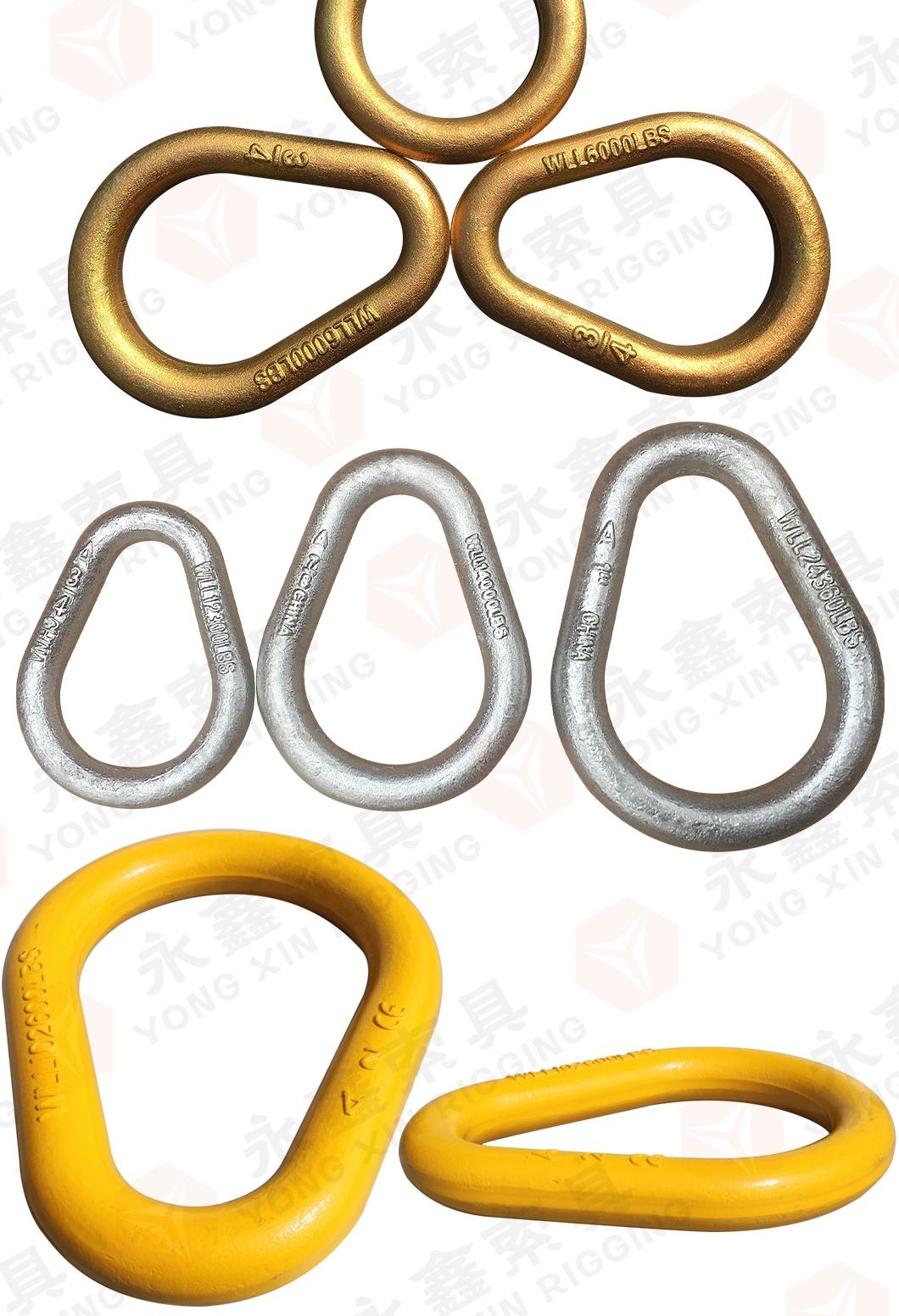 Factory Dirrect Sale Alloy Steel Forged Pear Shape Master Lifting Link for Chain Lifting|Forged Pear Shape Link Ring