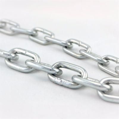 Q235 Galvanized Medium Link Chain, DIN764 Standard Normal Welded Point Iron Chain