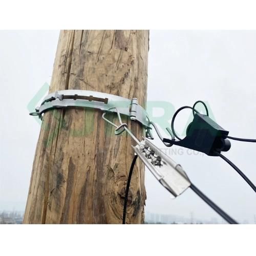 Aerial Pole Line Adjustable Fiber Optic Cable Pole Bracket