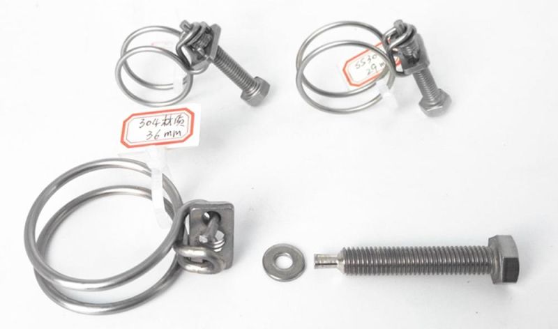 Double Wire Type Hose Clamps with Handle