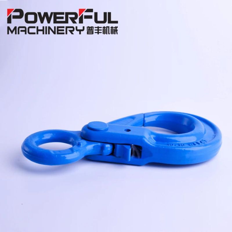 High Tensile G80 Grab Hook Alloy Steel Powder Coating Self-Lock Eye Safety Hook