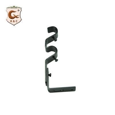 Single Steel Curtain Rod Bracket Holders and Stopper Curtains Pipe Bracket for Decoration Wholesale